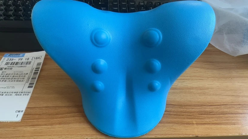 Eva Neck And Shoulder Relaxer, C-Shape Cervical Traction Device, Relax Spine Alignment, Chiropractic Pillow Stretcher Massager