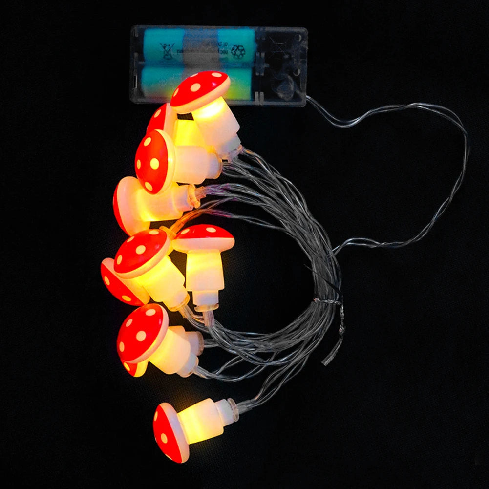 20 Leds Mushroom LED Fairy Lights USB/Battery String Light   Christmas Party Gift Fairy Indoor Decorative Atmosphere Light