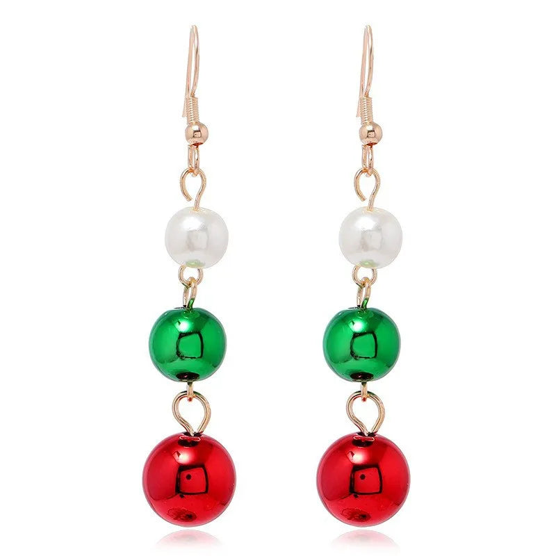 Fashion Christmas Tree Drop Earrings Small Bell Snowflake Earings for Women Cute Bowknot Dangle Earring New Year Gift Brincos