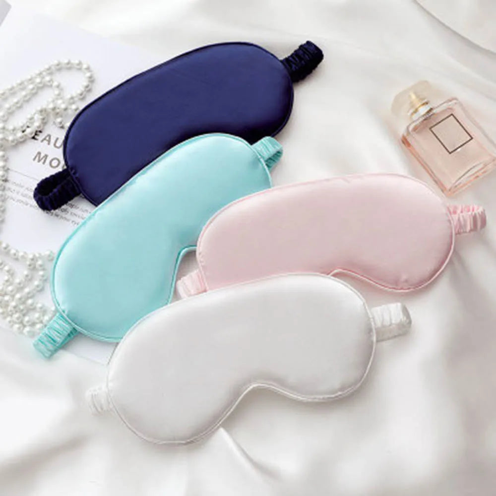 Imitated Silk Eye Patch Shading Sleep Eye Mask Eyepatch Travel Relax Cover Eyeshade Health Sleeping Shield Eye Care Tools