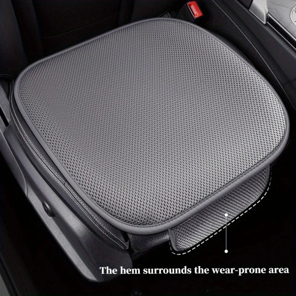 Single Summer Thickeneded Ice Silk Car Seat Cushion, 3D Fiber Honeycomb Mesh, Three-Dimensional Rebound, Comfortable and Breathable, Machine Washable, Suitable for Most Cars, Trucks, Suv