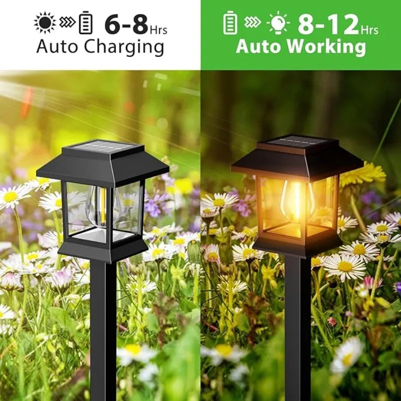 Outdoor Garden 1/2/6/12PCS Retro Solar Waterproof Signs for Courtyard Solar Lights Landscape Grassland Corridors