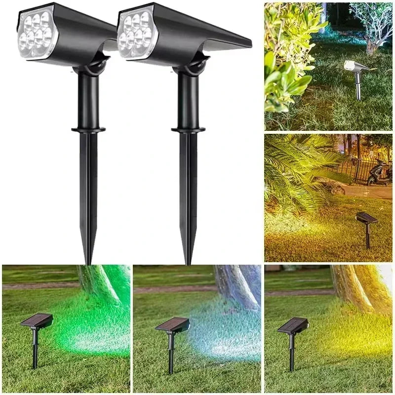 Ultra bright 7LED Solar Light Spotlights Outdoor Landscape Wall Light Waterproof 150° Adjustable Lawn Garden Yard Decor Lighting