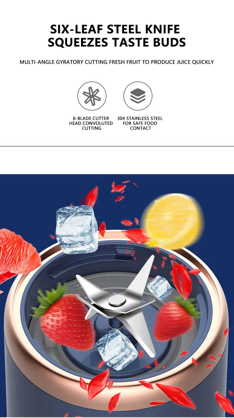 Multifunctional Double Cup Electric Fruit Juicer Portable Juicer Fruit Blender