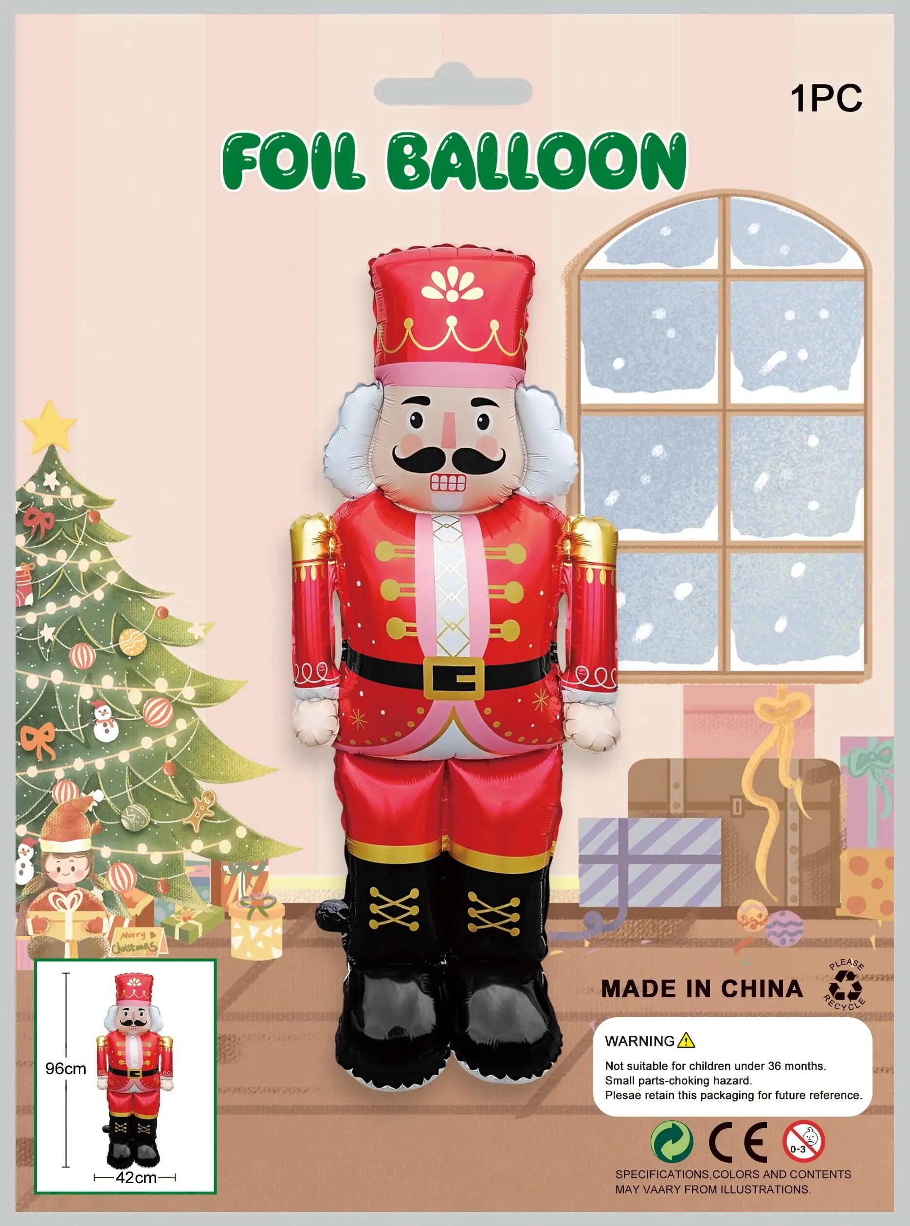 1pc New Extra Large Standing Santa Claus Foil Balloon Christmas Holiday Party Decoration New Year Birthday Supplies Easter Gift