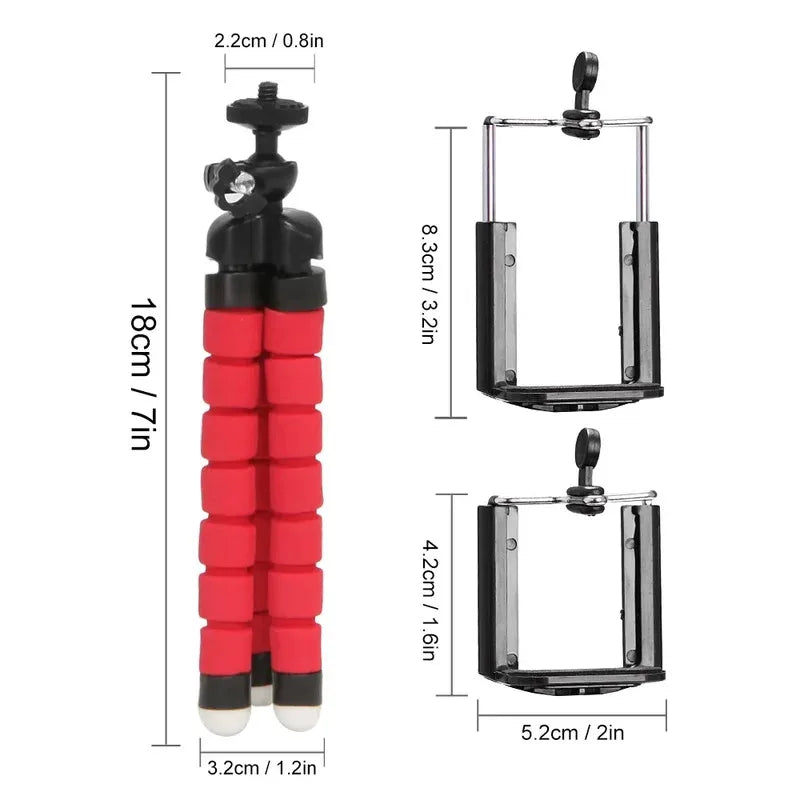 Octopus tripod stand for phone mini portable sponge holder Clip Sport digital camera mount adjustable mobile camera accessories