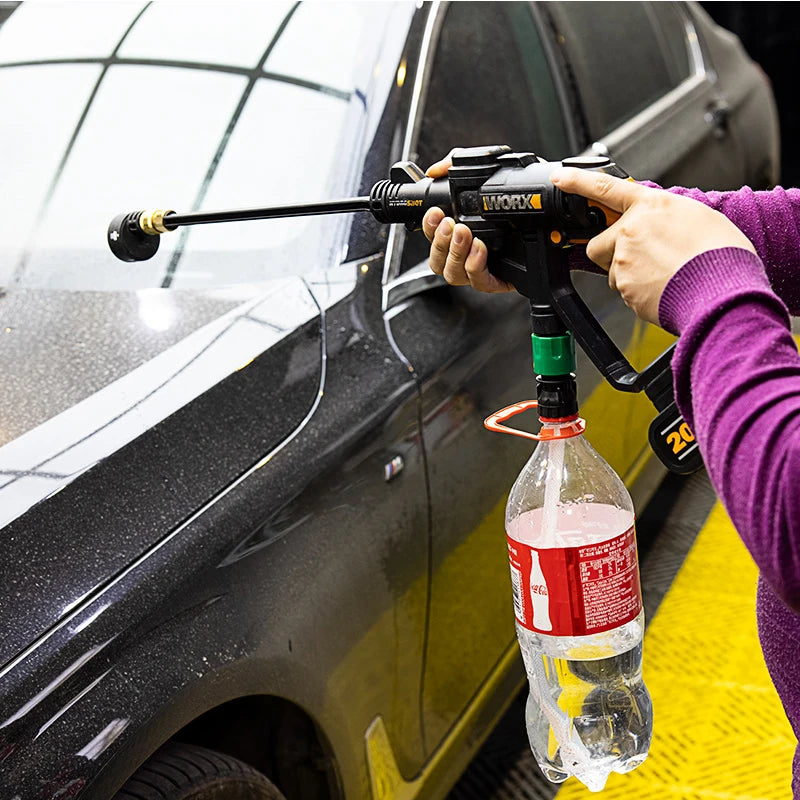 Lithium Battery Washer Gun With Coke Bottle High Pressure Washer Gun Hose Quick Connection Wash Car Cleaning Accessories