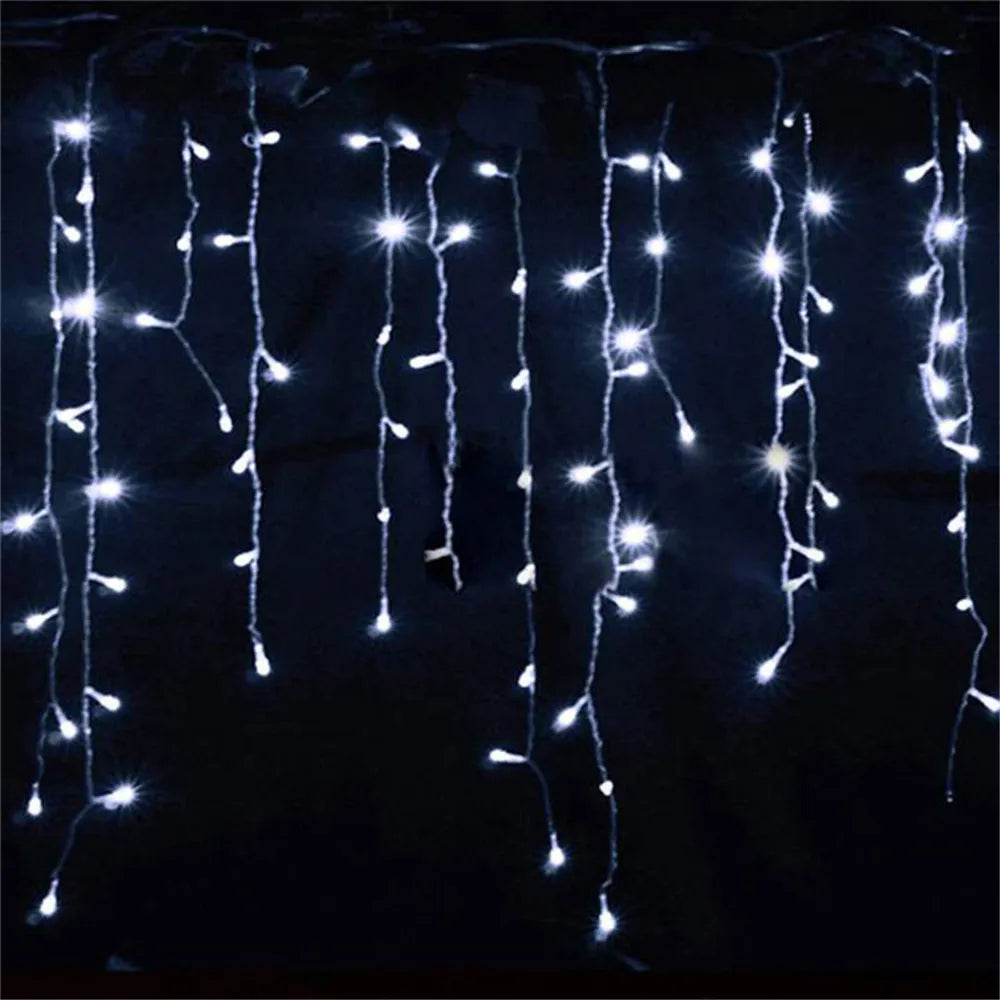 Christmas Decoration 2024/2025 icicle Led Curtain Lights for Outdoor Droop 0.4/0.5/0.6M Christmas Lights for home New Year 2025