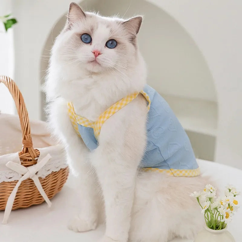 Puppy Summer Clothes Suspender Vest for Small Dogs 2025 Dog Clothing Chihuahua Dog Cooling Vest Love Relief Girls Dog T-Shirt