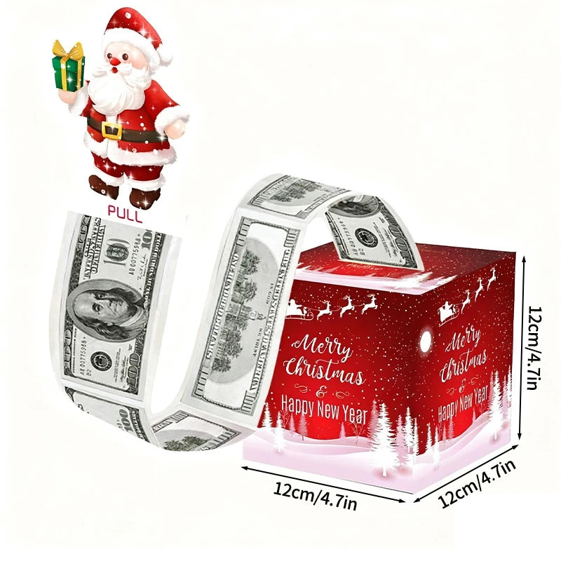 Christmas Money Gift Box Christmas Party Favors Gifts 2025 Navidad Suprise for Friends New Year Party Accessories