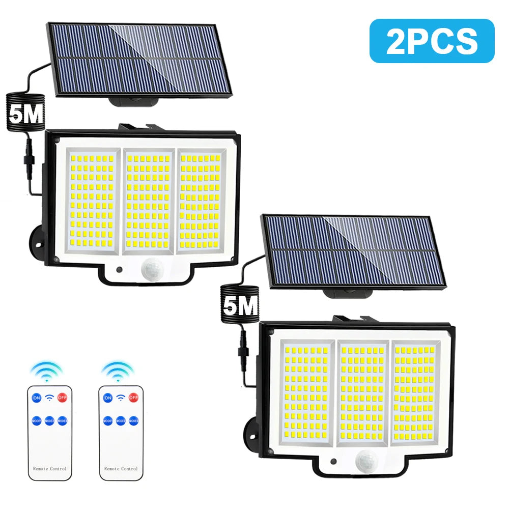 Solar Lights Outdoor Garden 200/288LED Solar Security Light Motion Sensor 3 Mode Waterproof Solar Powered Flood Lamp Yard Garage