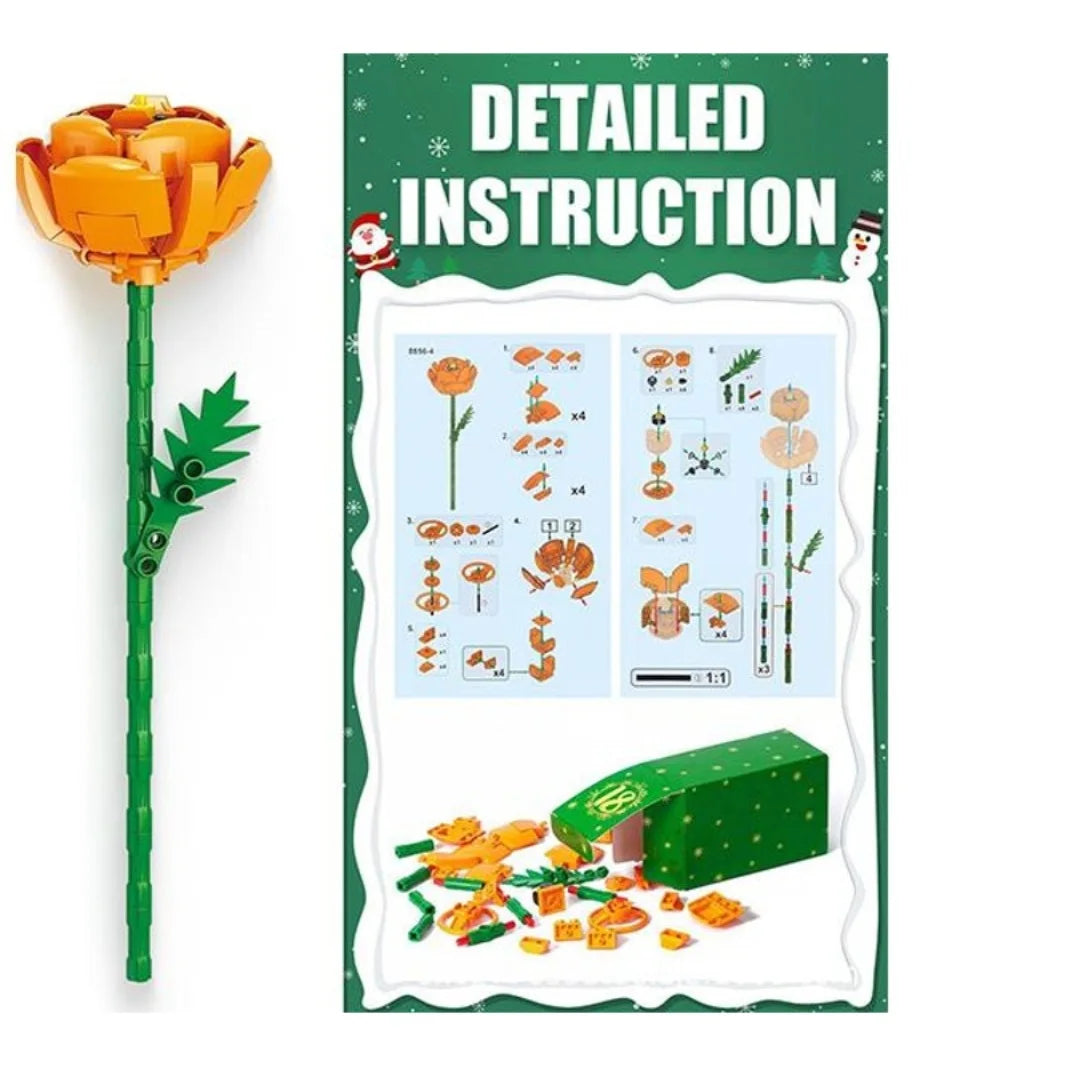 Bouquet Building Block Advent Calendar Christmas Count Down DIY Lego Advent Calendars for Adult Kids Gift Home Decoration2026