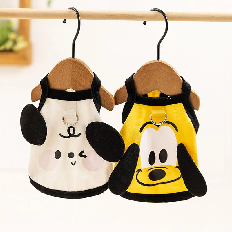 Three-dimensional Ears Puppy Sling 2025 Summer New Dog Clothes Cute Wind Teddy Vest Bichon Casual Clothes