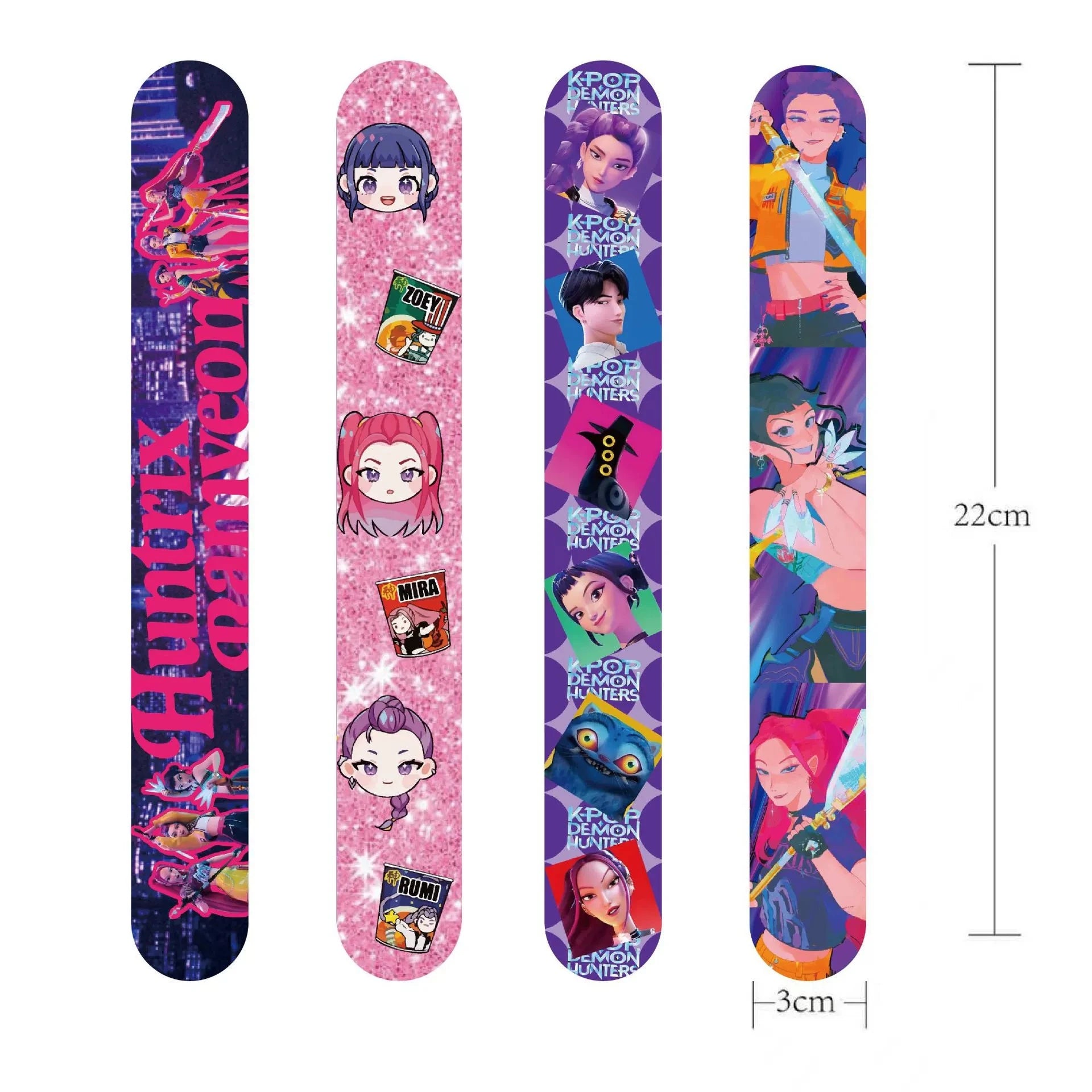 12/24/36/50pcs Kpop Demon Hunters Slap Bracelets Party Favors Snap Bracelets Birthday Party Gifts Play Decoration Christmas Gift