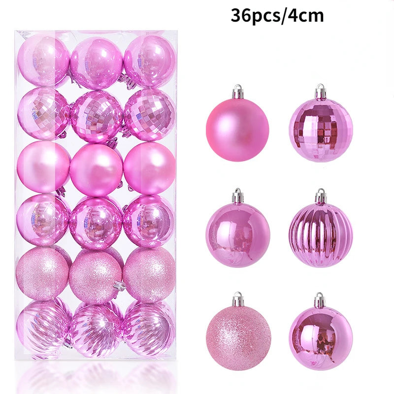 24/36 Pcs Christmas Balls New Year Party Decoration Xmas Tree Ornaments Christmas Hanging Ornament Home Decor Gifts Navidad 2025