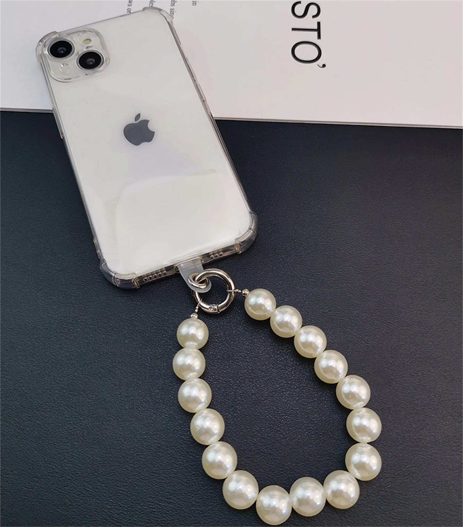 Korean Luxury Mobile Phone Corssbody Lanyard Pearl Bracelets Chain For iPhone 14 15 pro max Samsung Flip 4 S21 s22 S23 Ultra