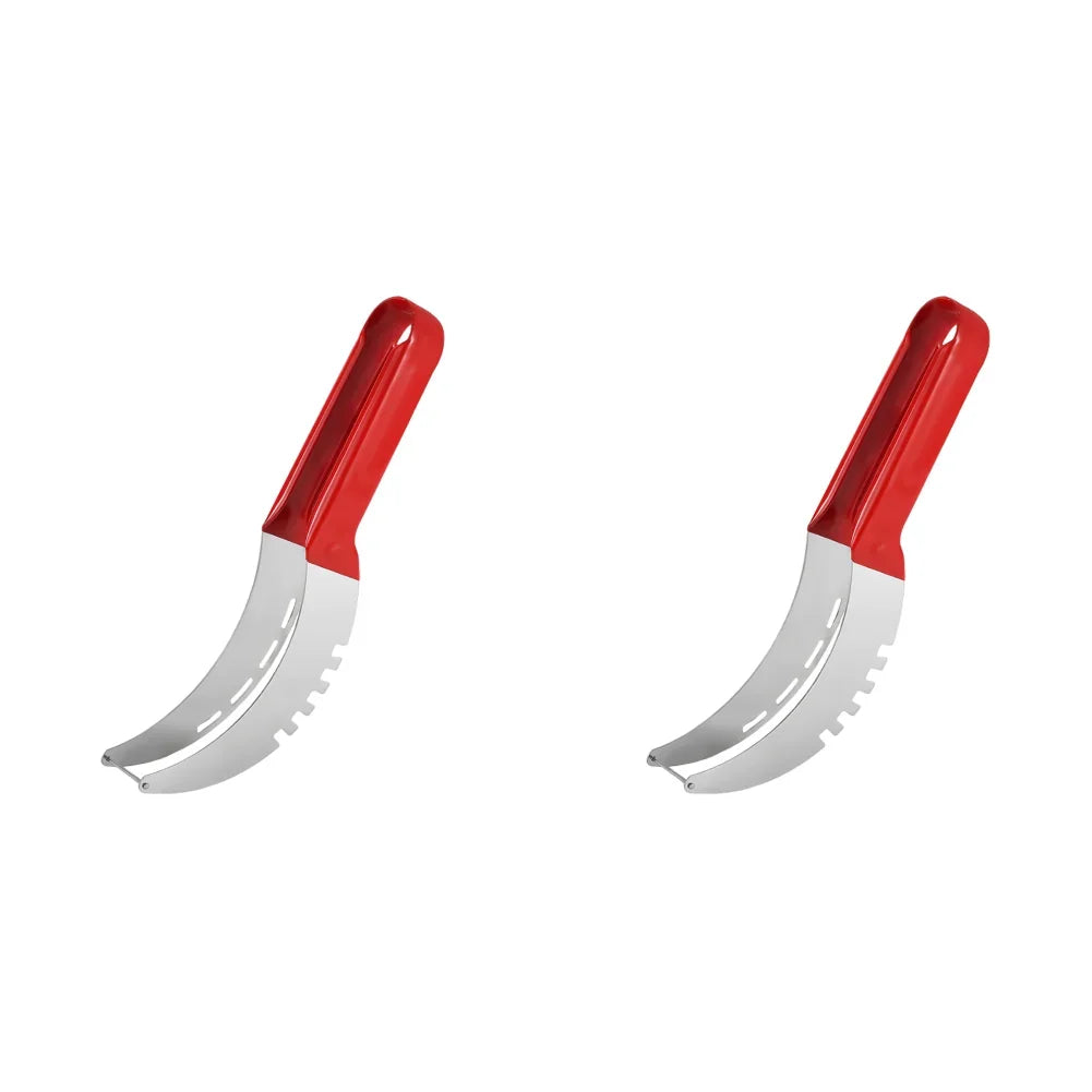 Stainless Steel Safe Efficient Watermelon Slicer Server with Non-Slip Handle Fruit Divider Watermelon Slicer Cutter Fruit Tools