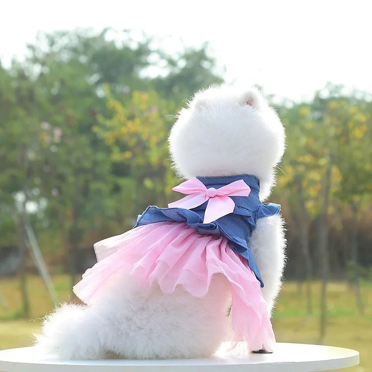 Summer Dog Clothes Pet Dresses for Small Dogs Pomeranian Chihuahua Puppy Kitten Skirt Clothing for Medium Dogs Product Supplies