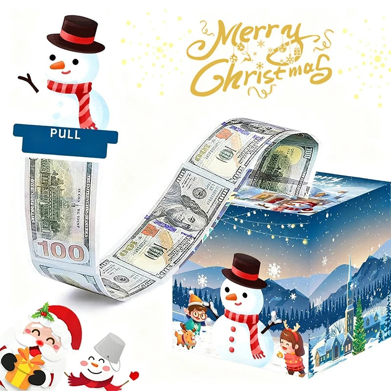 Christmas Money Gift Box Christmas Party Favors Gifts 2025 Navidad Suprise for Friends New Year Party Accessories