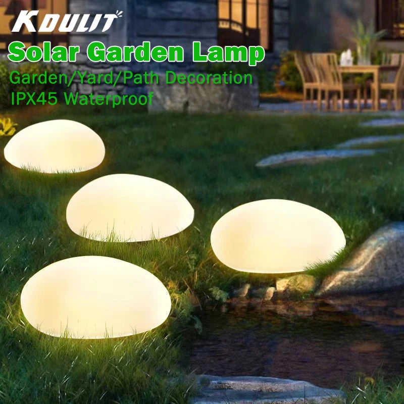 LED Solar Stone Lights Outdoor Waterproof Solar Powered Rock Light,Outdoor Landscaping Spotlights Solar Garden Yard Decor Lamp