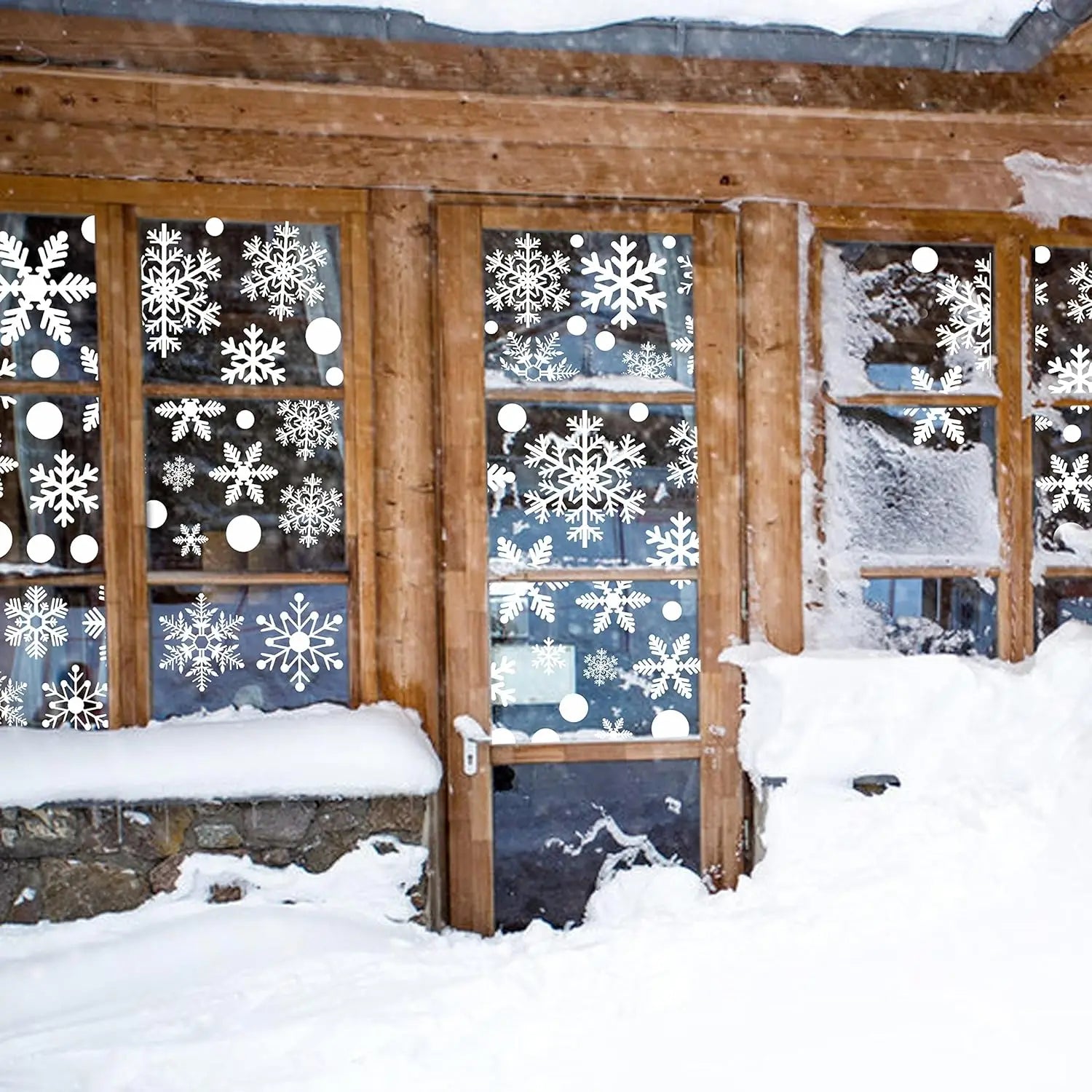 9Sheet Reusable Christmas Snowflake Window Stickers, Suitable For Smooth Surface, Self-Adhesive Snowflake Stickers New Year Deco