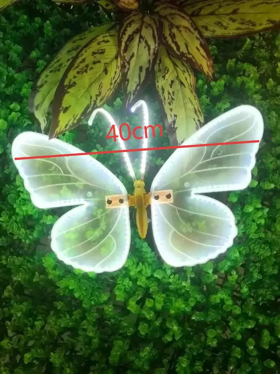 Auto Fluttering LED Butterfly Decor, Realistic Moving Wings for Wedding Christmas Festival Party Decoration 2/4pcs