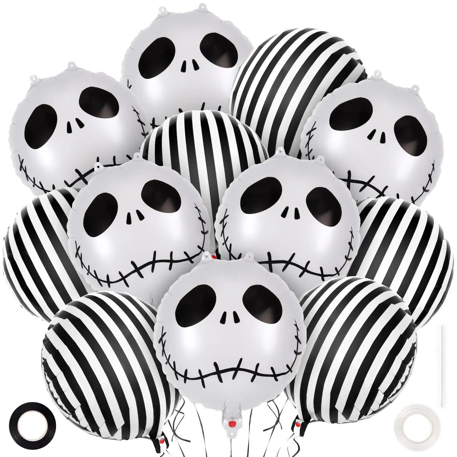 12 Pieces Halloween Foil Balloon Set Halloween Birthday Masquerade Theme Party Decoration