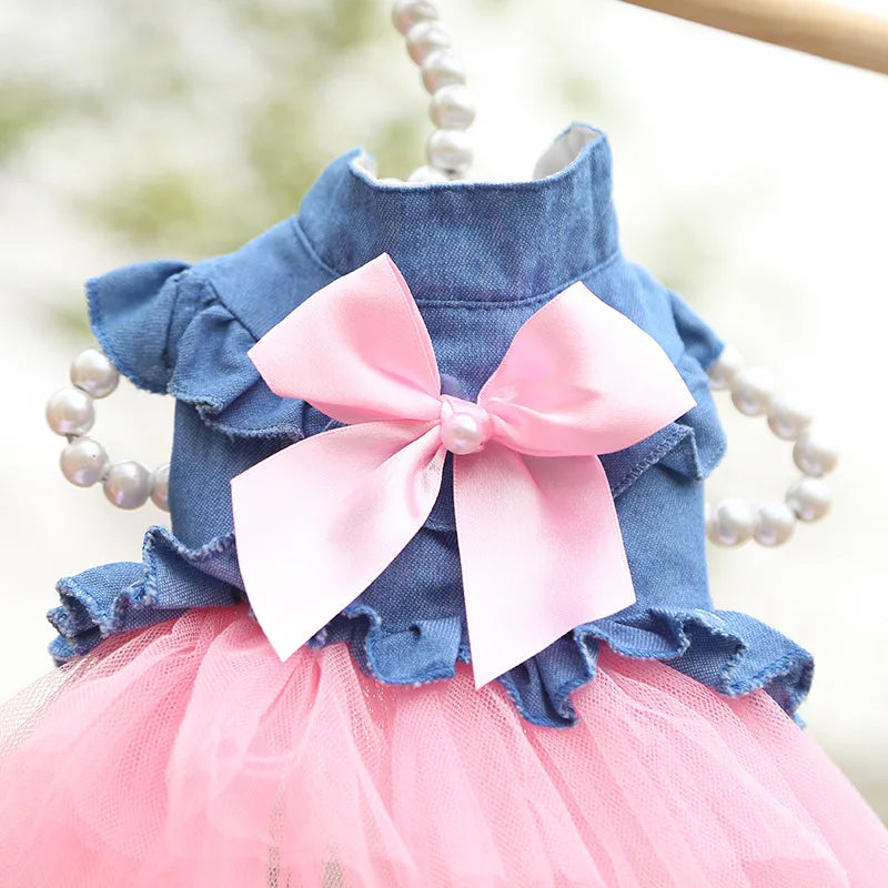 Summer Dog Clothes Pet Dresses for Small Dogs Pomeranian Chihuahua Puppy Kitten Skirt Clothing for Medium Dogs Product Supplies