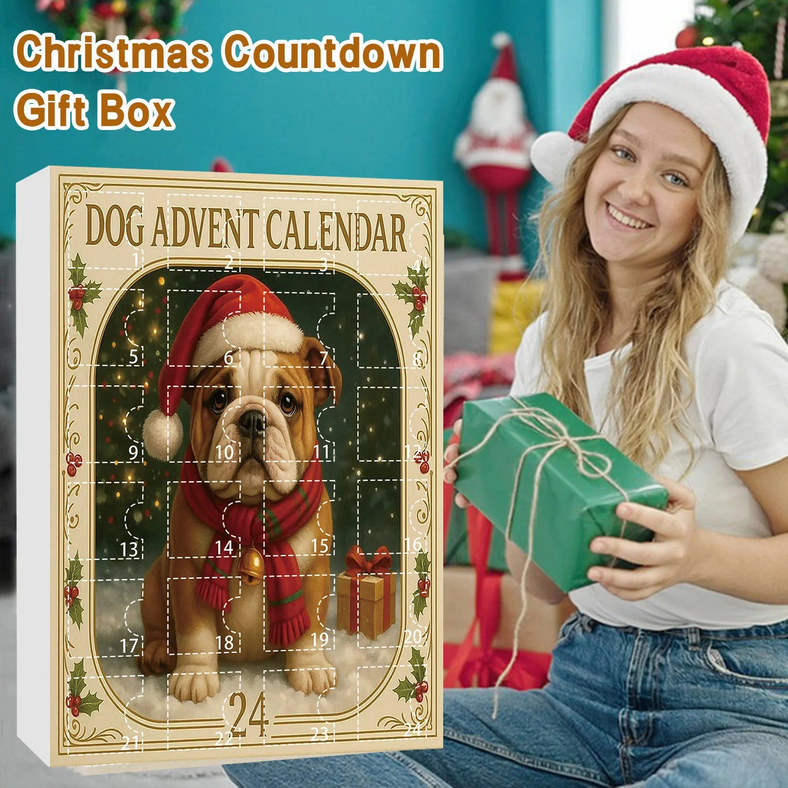 2025 Dachshunds 24 Days Christmas Countdown Calendar Dachshunds Figure Ornaments Xmas Advent Calendar Xmas Gifts for Dog Lover