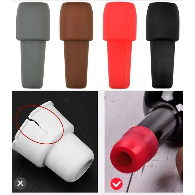 Silicone Wine Stoppers Beverage Bottle Sealer Reusable Sparkling Wine Bottle Stopper Keeping Wine Champagne Fresh Kitchen Tools