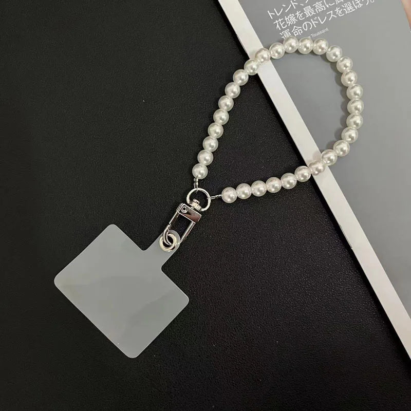 Korean Luxury Mobile Phone Corssbody Lanyard Pearl Bracelets Chain For iPhone 14 15 pro max Samsung Flip 4 S21 s22 S23 Ultra