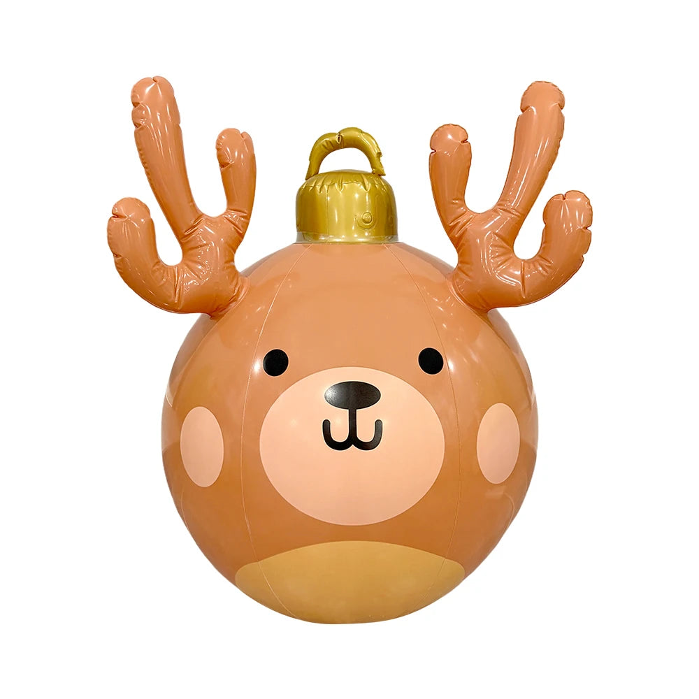 1pc Inflatable Reindeer Antlers Christmas Ball Suitable For Courtyard Decoration Party Decoration Atmosphere Christmas Gifts