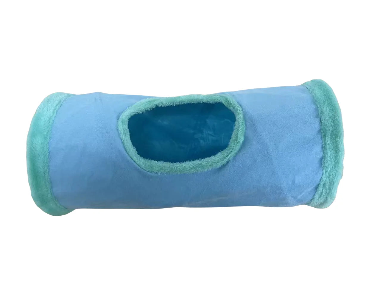 Collapsible Cat Winter Suede Tunnel for Puppy Rabbit Kitten Play Chase Hide Tunnel,Interactive Bedding Toy in 2 ways,3 ways, Cro