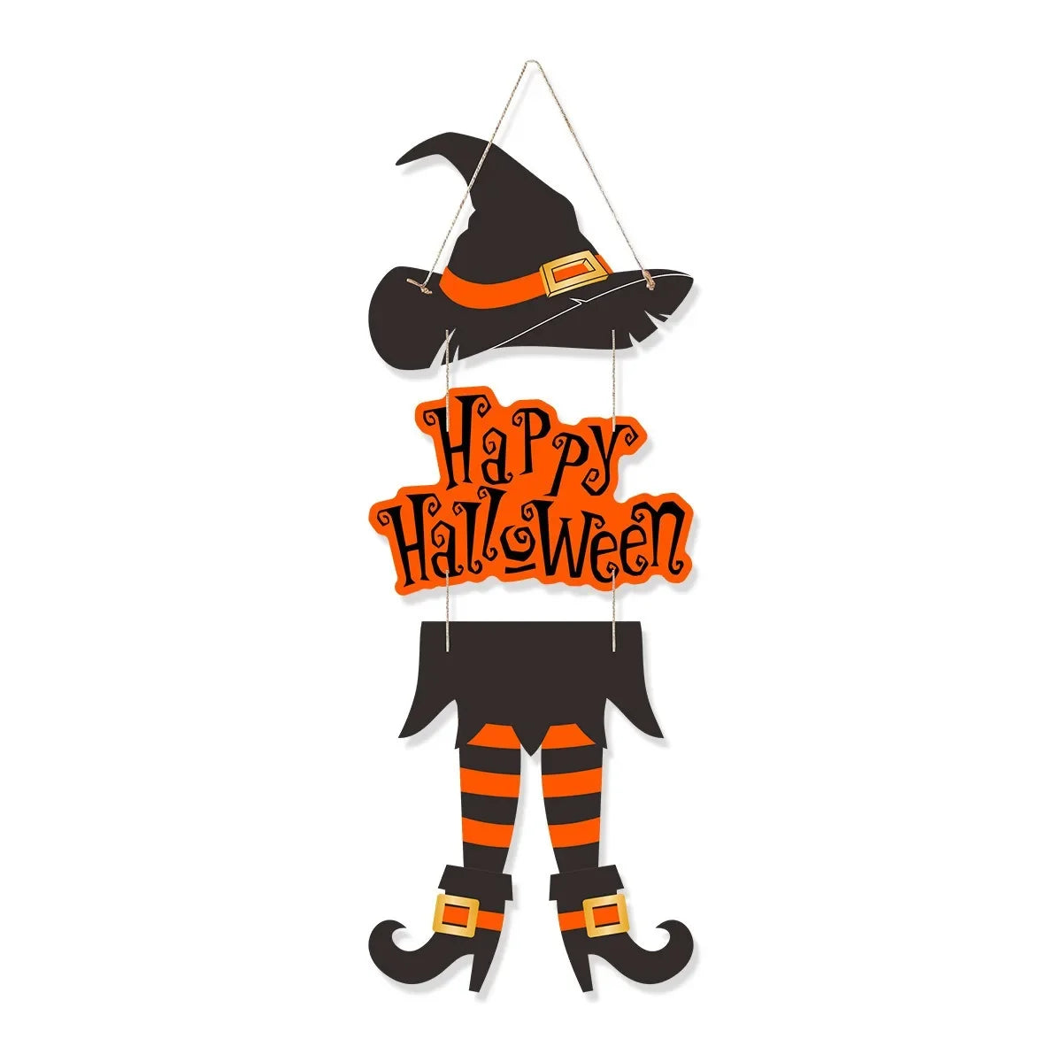 Halloween Witch Leg Hat Door Sign Ghost Festival Party DIY Door Pendant Trick Or Treat Kids Favors Happy Halloween Day 2025