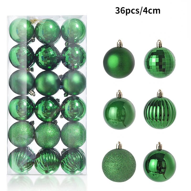 24/36 Pcs Christmas Balls New Year Party Decoration Xmas Tree Ornaments Christmas Hanging Ornament Home Decor Gifts Navidad 2025