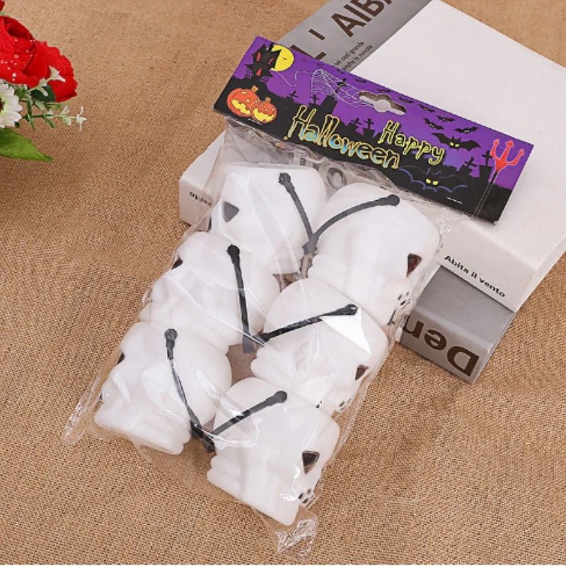 6pcs/set mini Candy Bucket Halloween Pumpkin Package Cute Kid Handle Box Plastic Cosplay Children Costume Party Faver Gift Decor