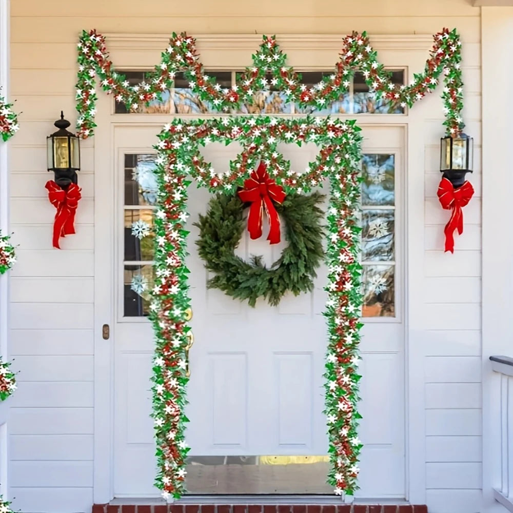 Christmas Tinsel Garland Metallic Shiny Garland Christmas Tree Garland Thick Hanging Christmas Decoration for Home