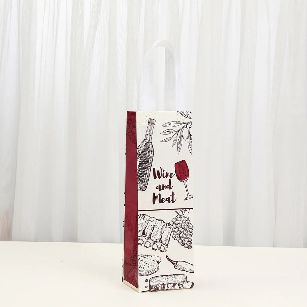 StoBag Wine Bottle Bags Gift Wrapping Bags Vintage Style Luxury Designer Bags Non Woven Packaging Bags for Sweets Party Favor Us