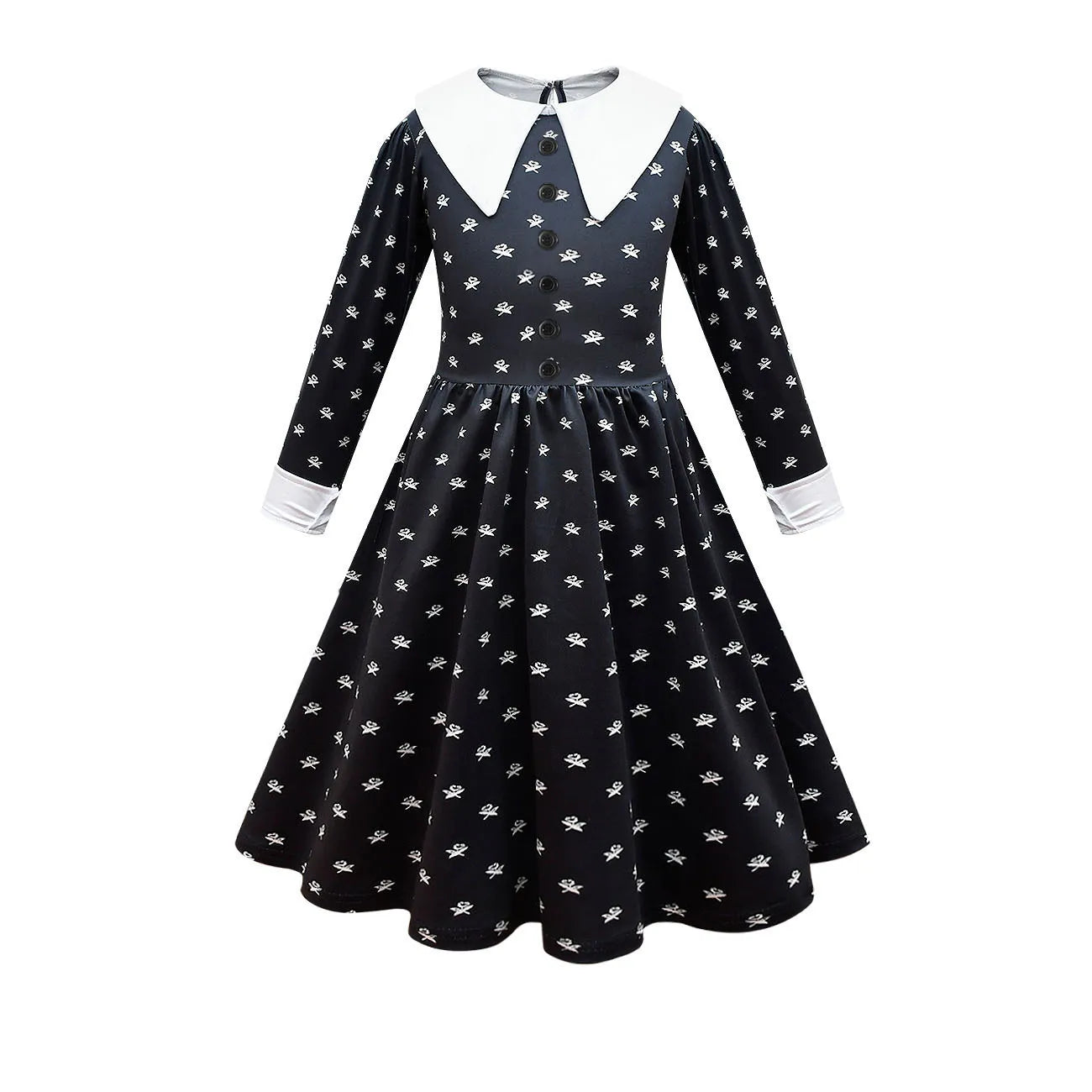 Halloween Costume For Girls Adams Cosplay Black Dress Costumes Gothic Dresses Children Clothes Party