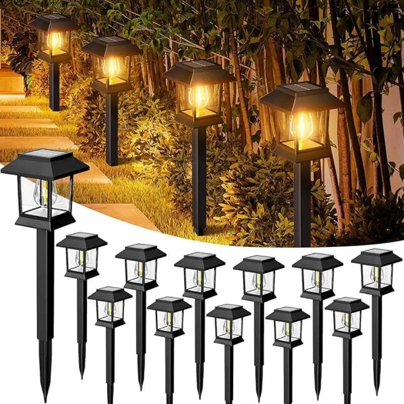 Outdoor Garden 1/2/6/12PCS Retro Solar Waterproof Signs for Courtyard Solar Lights Landscape Grassland Corridors