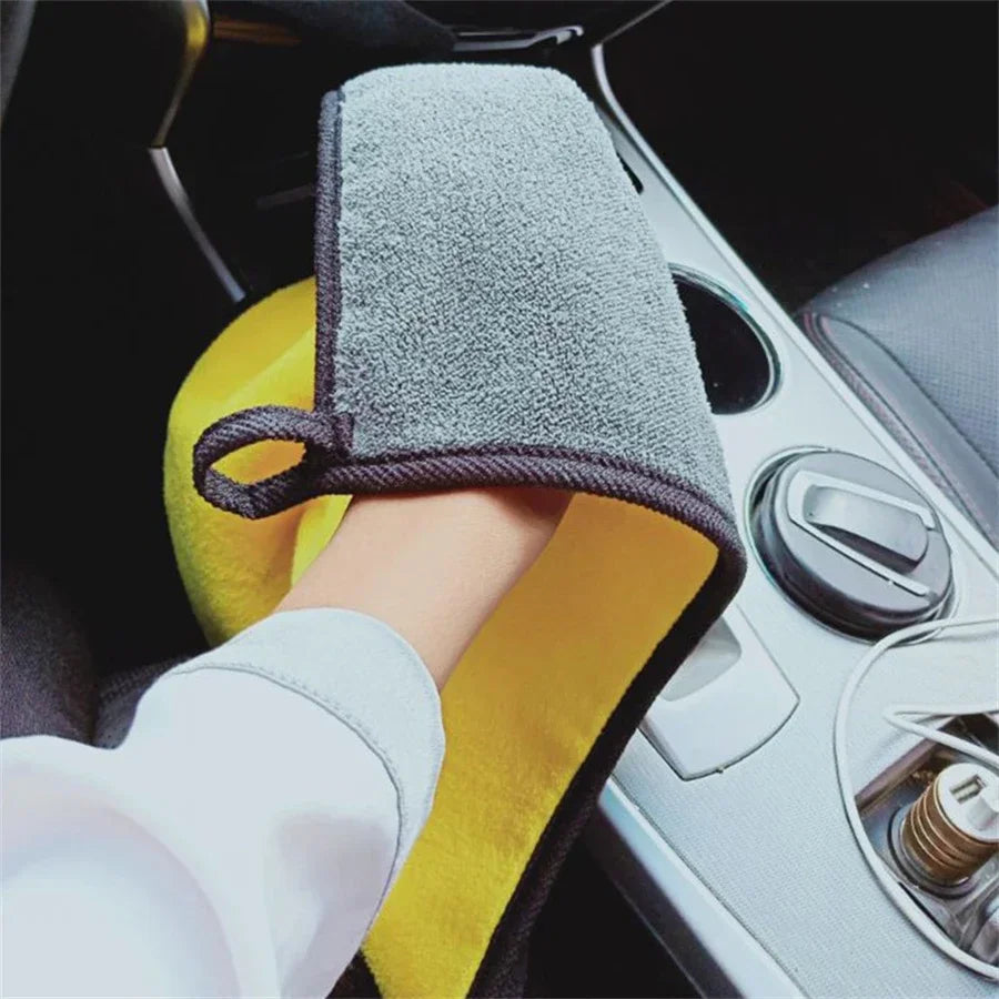 1/2/6pcs Microfiber Cleaning Towel Car Cleaning Cloths Professional Detailing Car Drying Microfiber Towel Wash Towel Accessories