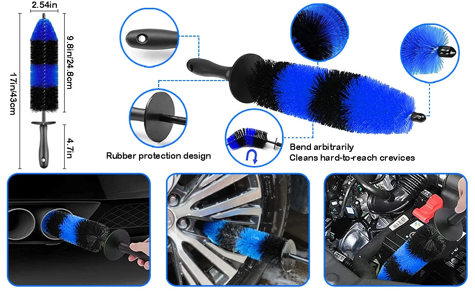 26Pcs Car Detailing Brush Set,Detailing Kit,  Detailing Brushes, Cleaning Kit, Windshield Cleaning Tool