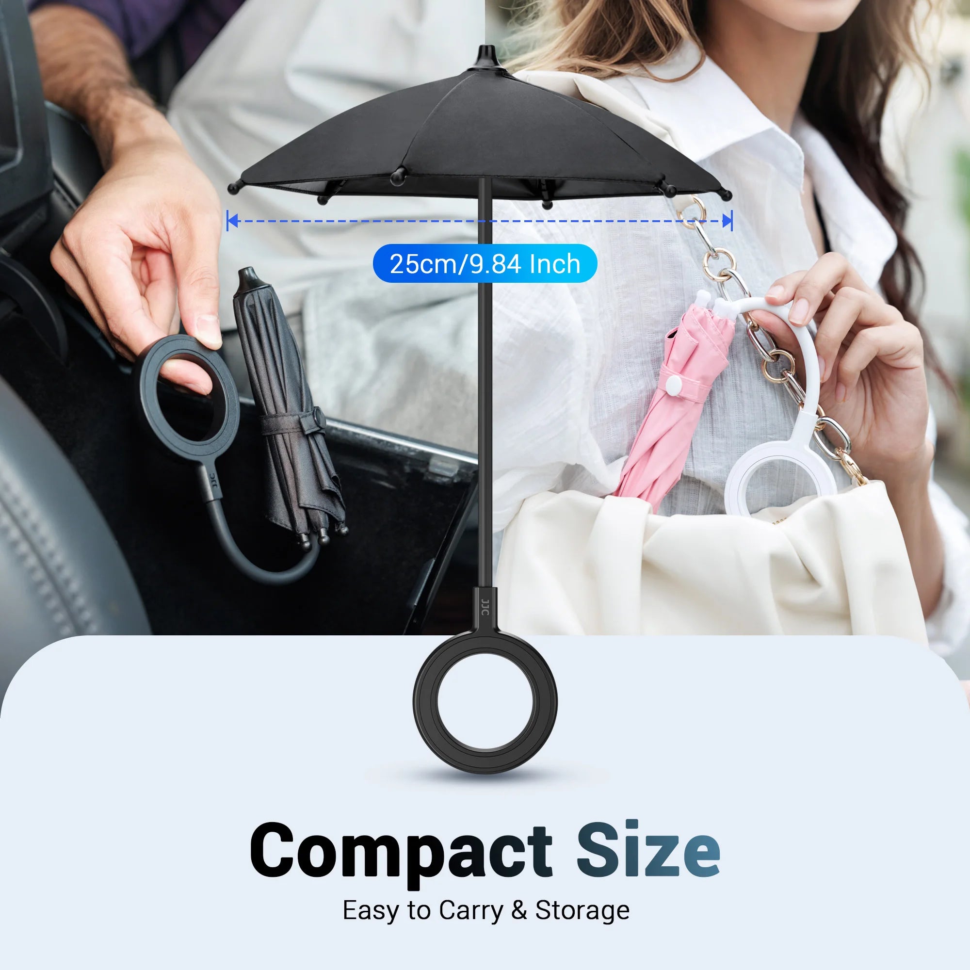 Magnetic Phone Umbrella for Sunlight Rain Universal Mobile Phone Sunshade Shield Umbrella for MagSafe for Outdoor Anti-Glare