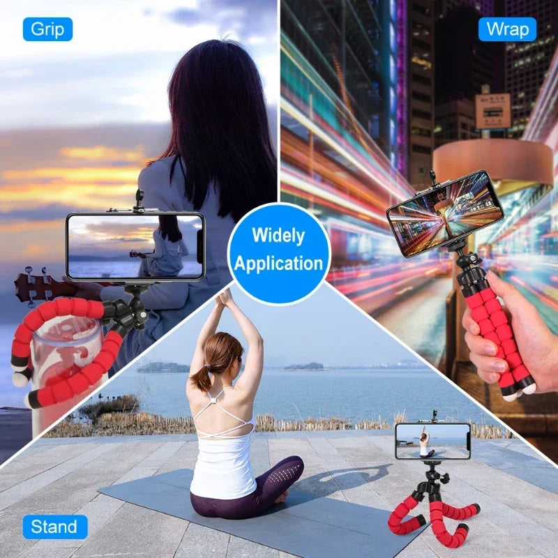 Octopus tripod stand for phone mini portable sponge holder Clip Sport digital camera mount adjustable mobile camera accessories