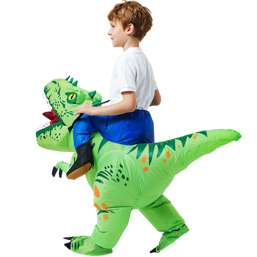 Kids Child Dinosaur Inflatable Costume Anime Purim Halloween Christmas Party Cosplay Costumes Dress Suits for Boys Girls
