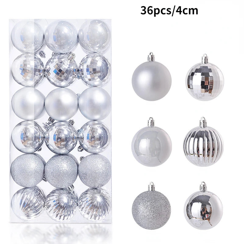 24/36 Pcs Christmas Balls New Year Party Decoration Xmas Tree Ornaments Christmas Hanging Ornament Home Decor Gifts Navidad 2025