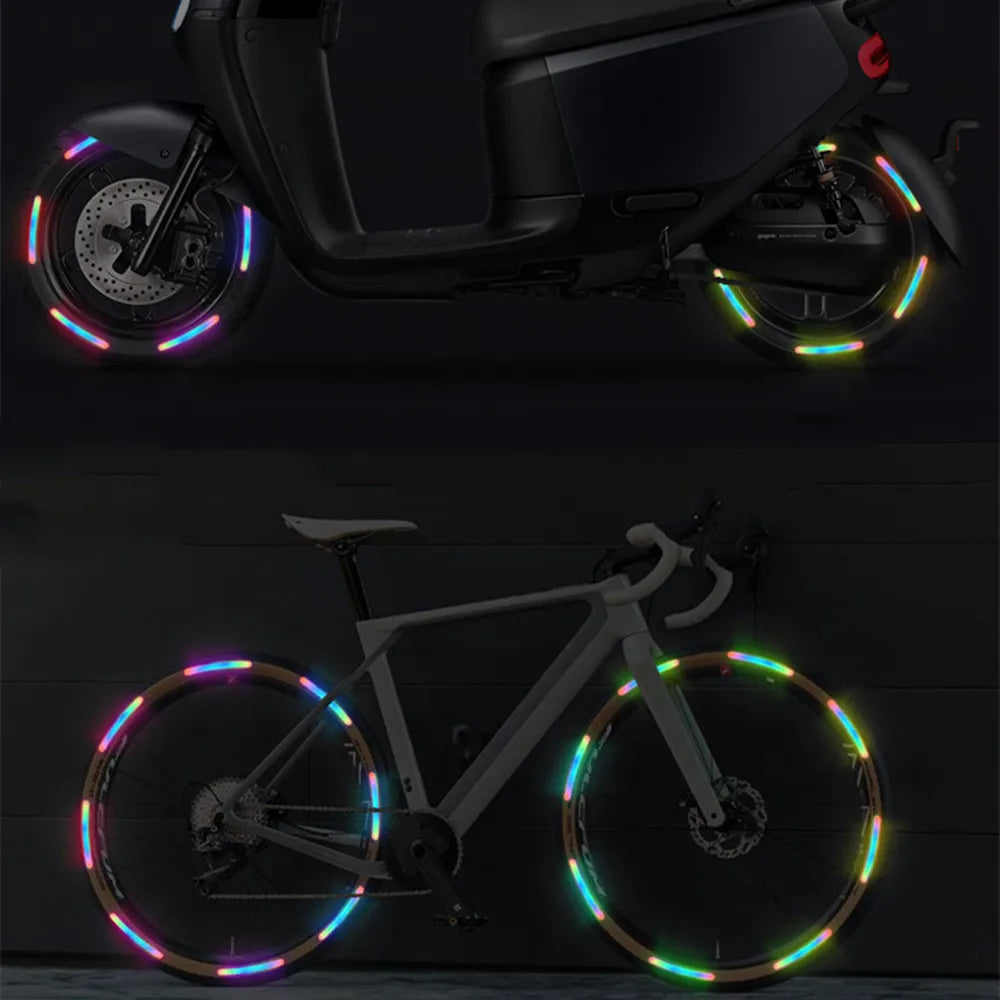 Car Universal  Wheel Hub Reflective Stripes Safety Opening Warning Sticker Tape Auto Warning Reflective Tape Exterior Accessorie