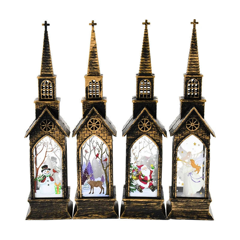 2025 Christmas LED Night Light Santa Claus Snowman Lantern Lamp Table Ornament Christmas Decoration for Home Xmas Navidad Gifts