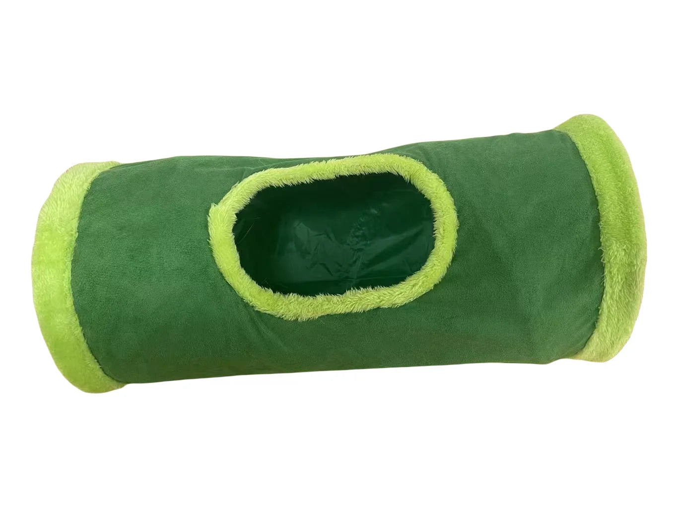 Collapsible Cat Winter Suede Tunnel for Puppy Rabbit Kitten Play Chase Hide Tunnel,Interactive Bedding Toy in 2 ways,3 ways, Cro