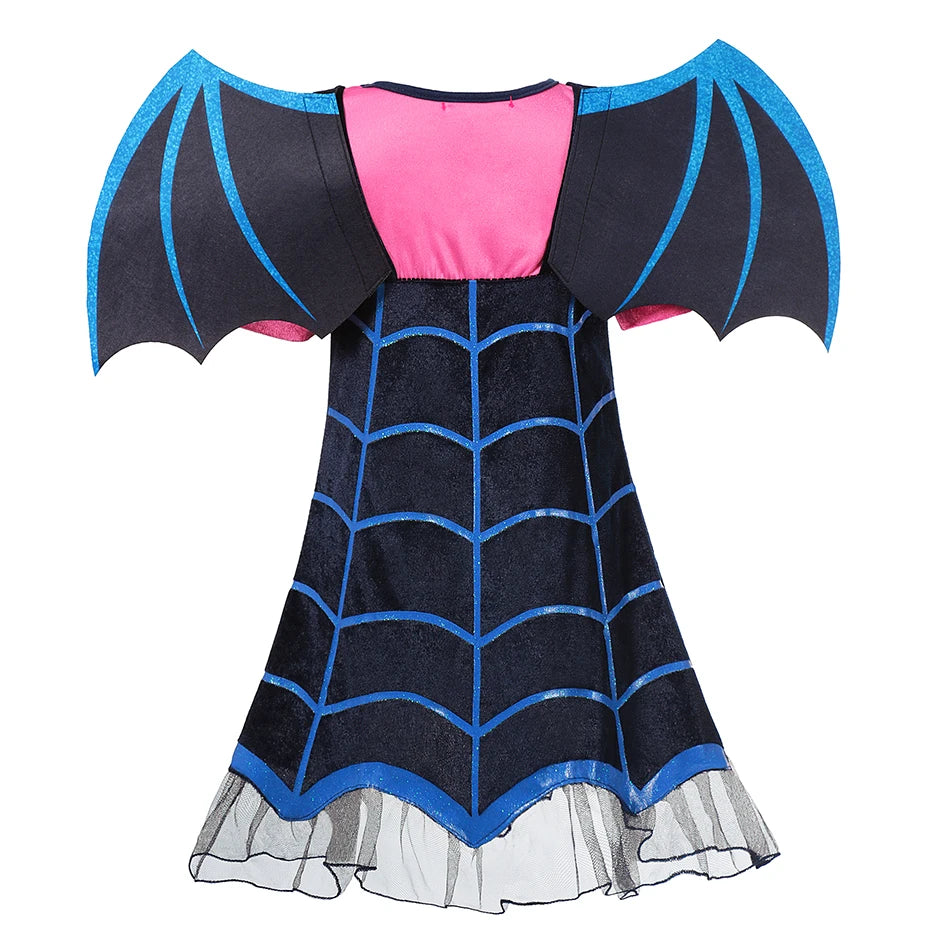 Vampirina Cosplay Dress Girl Kids Princess Clothes Charms Dress Up Christmas Halloween Costume Children Carnival Party